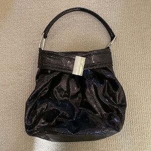Kooba Large Black Sparkly Leather Purse